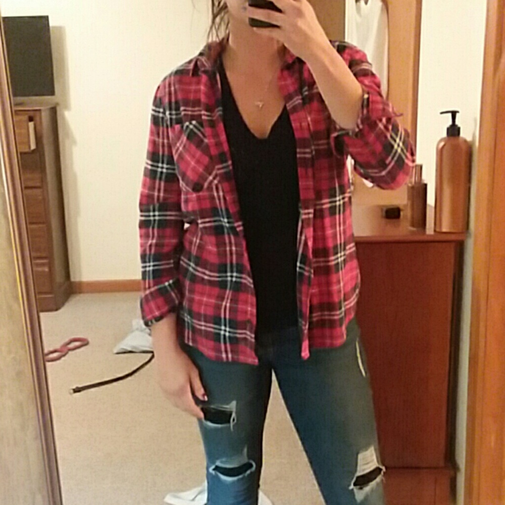 Forever 21 plaid button down shirt